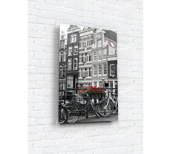 Картина на стекле ARTABOSKO амстердам в красном 40x60 см OMR-02-104-04