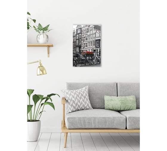 Картина на стекле ARTABOSKO амстердам в красном 40x60 см OMR-02-104-04