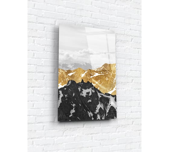 Картина на стекле ARTABOSKO большая золотая гора 1 40x60 см WBR-01-151-04