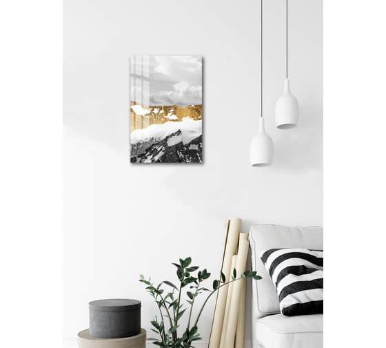 Картина на стекле ARTABOSKO большая золотая гора 1 40x60 см WBR-01-151-04