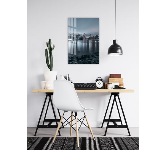 Картина на стекле ARTABOSKO вечерний город 1 40x60 см WBR-10-521-04