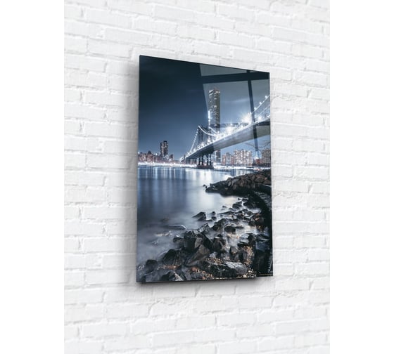 Картина на стекле ARTABOSKO вечерний город 2 40x60 см WBR-10-522-04 1