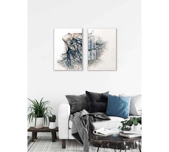 Картина на стекле ARTABOSKO дафна 1 40x60 см WBR-01-367-04