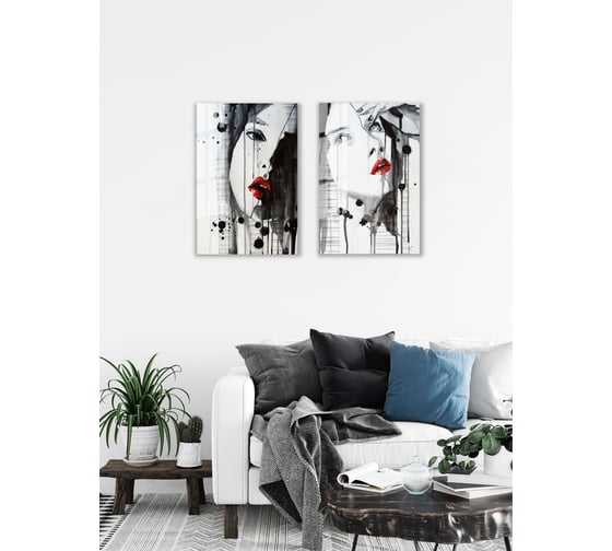 Картина на стекле ARTABOSKO акцент 1 40x60 см WBR-02-357-04