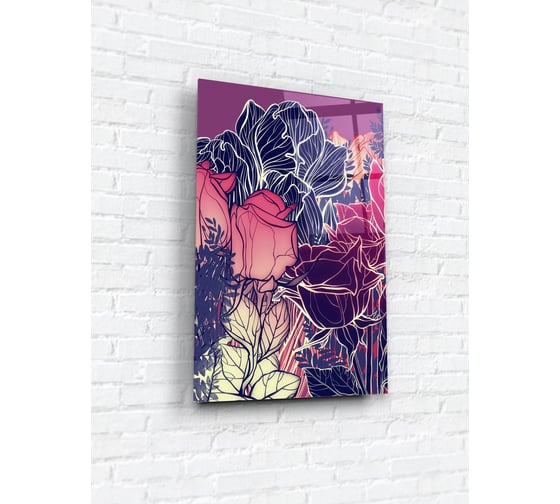 Картина на стекле ARTABOSKO блум 9 40x60 см WBR-02-664-04