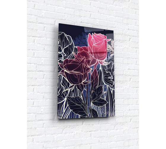 Картина на стекле ARTABOSKO блум 10 40x60 см WBR-02-665-04 1