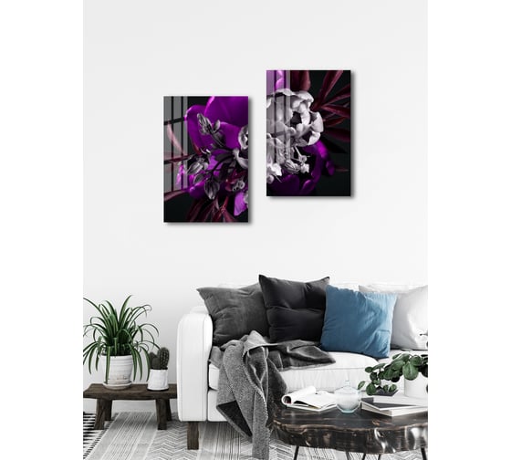 Картина на стекле ARTABOSKO блум 7 40x60 см WBR-01-658-04