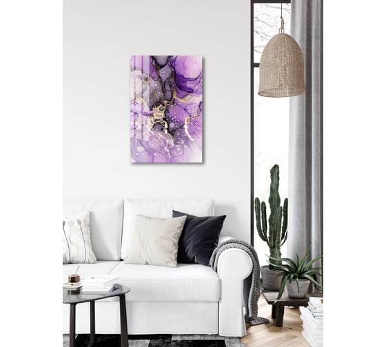 Картина на стекле ARTABOSKO фиолетовый акрил 1 40x60 см WBR-05-787-04