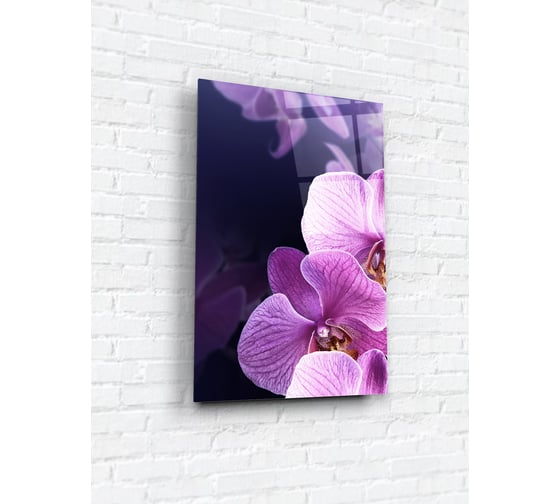 Картина на стекле ARTABOSKO фиолетовая орхидея 2 40x60 см WBR-05-826-04 1