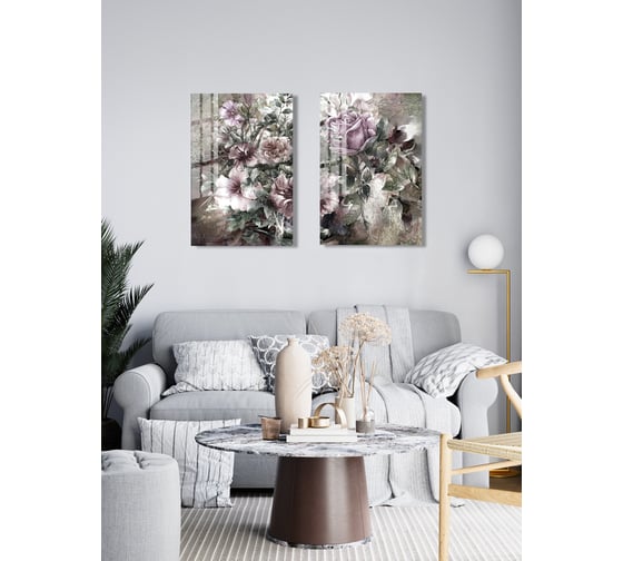 Картина на стекле ARTABOSKO цветочный рай 3 40x60 см WBR-11-732-04/1