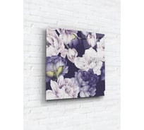 Картина на стекле ARTABOSKO фиолетовые пионы 3 40x40 см WBR-05-923-03