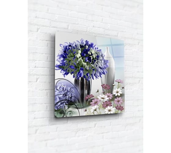 Картина на стекле ARTABOSKO фиолетовый натюрморт 1 40x40 см WBR-01-938-03 1