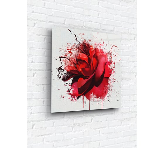 Картина на стекле ARTABOSKO цветочная фантазия 3 40x40 см WBR-07-184-03 1