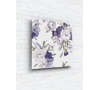 Картина на стекле ARTABOSKO фиолетовые пионы 1 40x40 см WBR-05-921-03