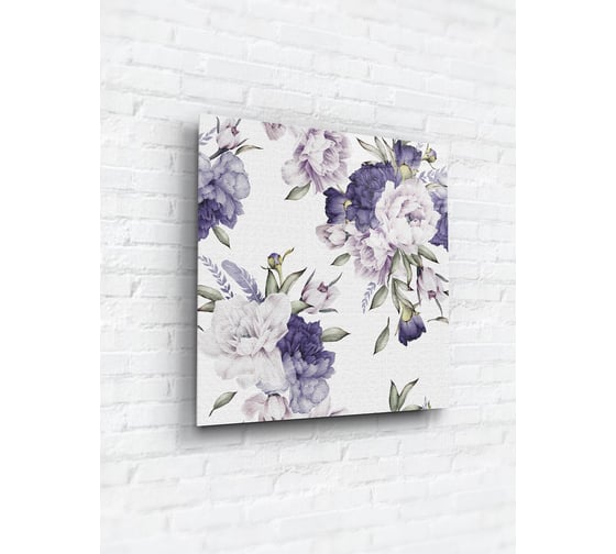 Картина на стекле ARTABOSKO фиолетовые пионы 1 40x40 см WBR-05-921-03