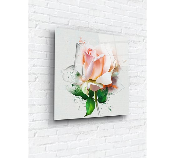 Картина на стекле ARTABOSKO цветочная фантазия 1 40x40 см WBR-07-182-03 1