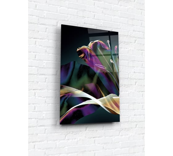 Картина на стекле ARTABOSKO цветок хамелеон 5 40x60 см WBR-1234-12-04 1