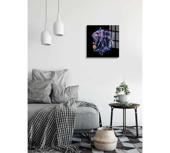 Картина на стекле ARTABOSKO фауна неон 2 40x40 см WBR-01-1172-03