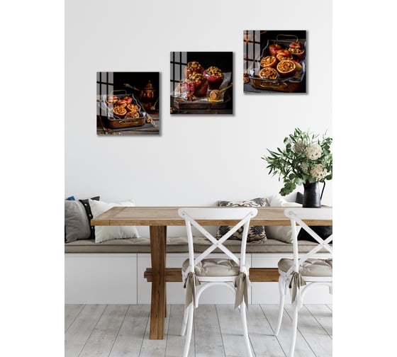 Картина на стекле ARTABOSKO яблоки с медом и корицей 3 40x40 см WBR-11-1126-03