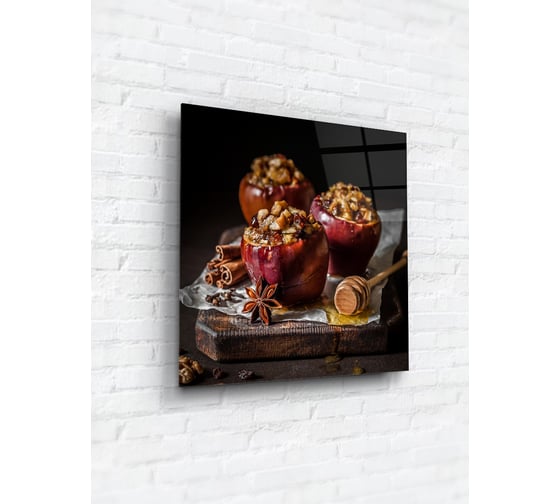 Картина на стекле ARTABOSKO яблоки с медом и корицей 2 40x40 см WBR-11-1125-03 1