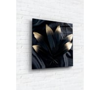 Картина на стекле ARTABOSKO черно-золотые листочки 1 40x40 см WBR-01-962-03