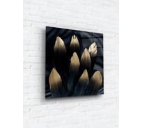Картина на стекле ARTABOSKO черно-золотые листочки 4 40x40 см WBR-01-965-03