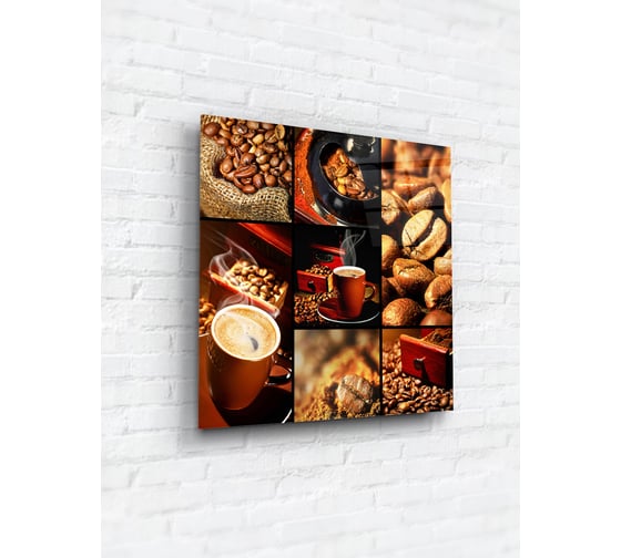 Картина на стекле ARTABOSKO Кофе микс 2 40x40 WBR-01-948-03 1
