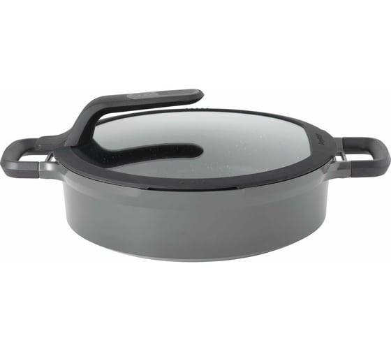 Cотейник с крышкой и двумя ручками BergHOFF Gem grey 28 см, 4.6 л 2307423 1