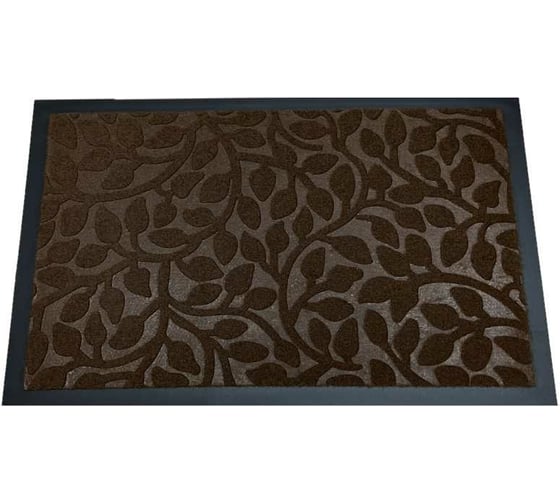 Влаговпитывающий коврик Бацькина баня Листочки-веточки узор, 40x60 см, коричневый 93475 1