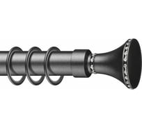 Наконечник для карниза Arttex Юла со стразами D28 мм, Графит А0000012045