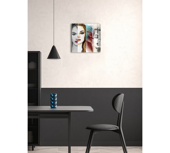 Картина на стекле ARTABOSKO лица 1 40x40 WBR-05-915-03