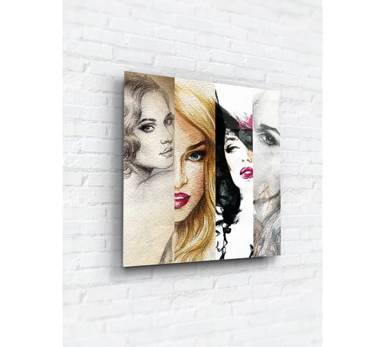 Картина на стекле ARTABOSKO лица 2 40x40 WBR-05-916-03