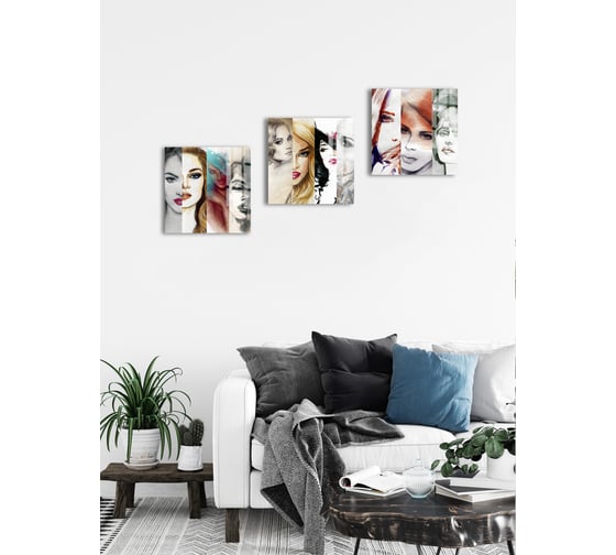 Картина на стекле ARTABOSKO лица 2 40x40 WBR-05-916-03