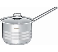 Ковш MARUSYA 1.2 л, из нержавеющей стали, со стеклянной крышкой, 14x8 см 11/12к