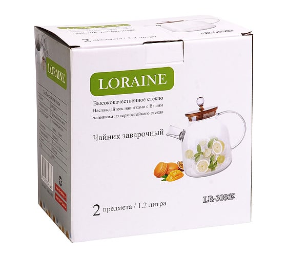 Заварочный чайник LORAINE 1.2 л 30869
