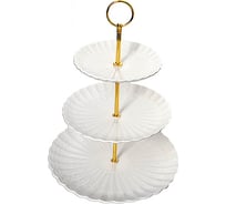 Трехъярусная конфетница LORAINE 27539 Конфетница 3ярус 15-19,5-25см керам LR (х8)