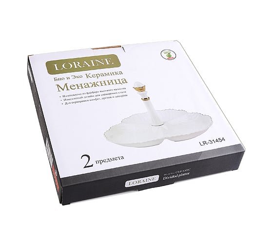 Менажница LORAINE 28 см, 3 секции 31454 Менажница 28 см, 3 секции LR (х12)