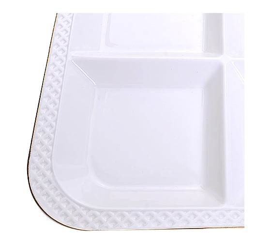 Керамическая менажница LORAINE 235x235x25 мм 30563 Менажница 23,5х23,5х2,5см LR (х12)