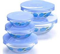 Салатница LORAINE 10 предметов 26867-2 Салатницы д/мик цв/кр СИНИЙ 10пр LR (х12)