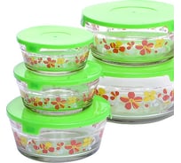 Салатница LORAINE 10 предметов 26866-1 Салатницы д/мик цв/кр ЗЕЛЕНЫЙ 10пр LR(х12)