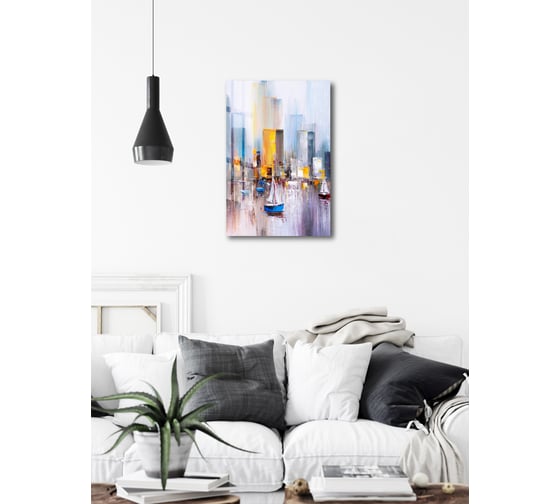 Картина на стекле ARTABOSKO небоскребы 3 40x60 WBR-11-722-04