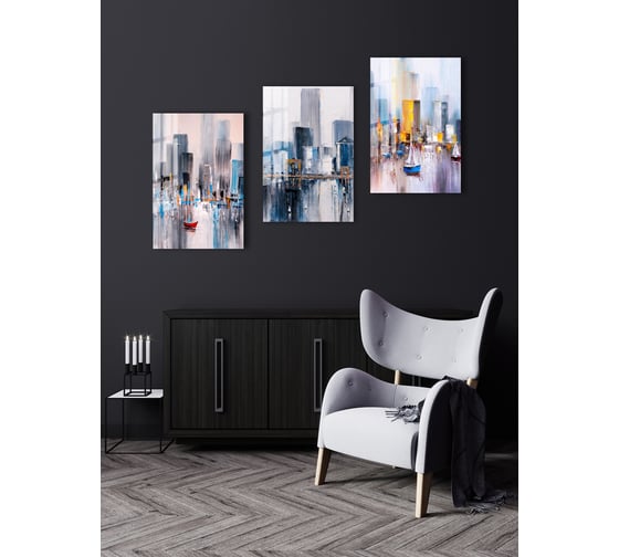 Картина на стекле ARTABOSKO небоскребы 1 40x60 WBR-11-720-04