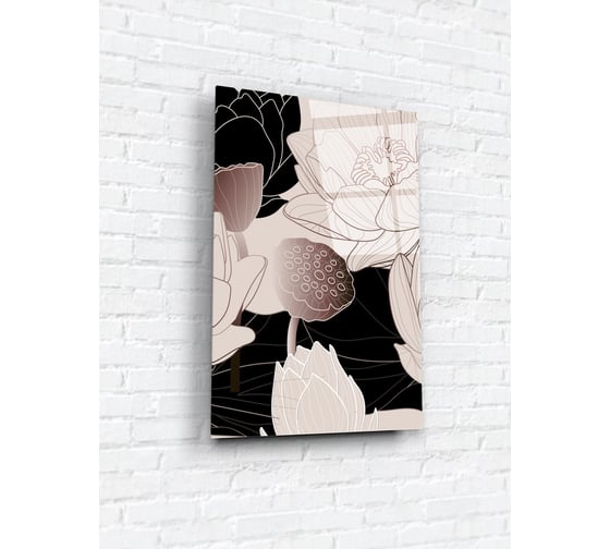 Картина на стекле ARTABOSKO нарисованные цветы 2 40x60 WBR-01-748-04/2 1