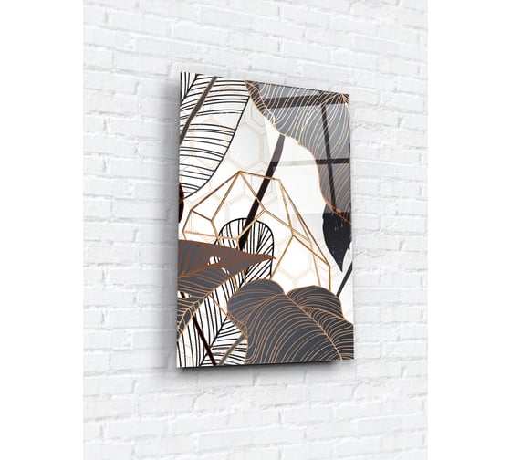 Картина на стекле ARTABOSKO серые тропики 1 40x60 WBR-01-751-04/1