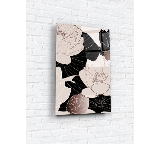 Картина на стекле ARTABOSKO нарисованные цветы 1 40x60 WBR-01-748-04/1 1