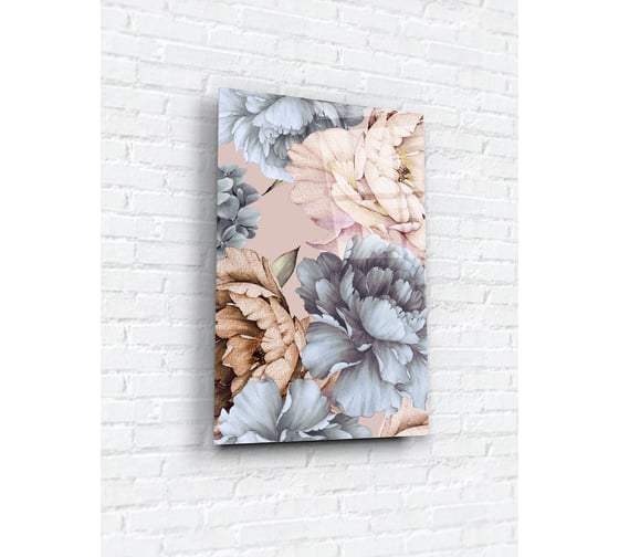 Картина на стекле ARTABOSKO серые пионы 1 40x60 WBR-05-808-04 1