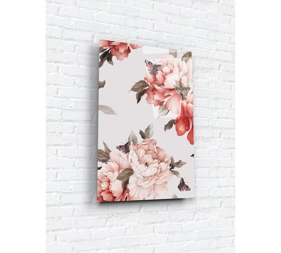 Картина на стекле ARTABOSKO нежные пионы 1 40x60 WBR-05-802-04 1