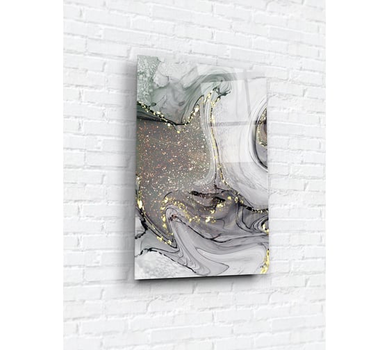 Картина на стекле ARTABOSKO серый акрил 1 40x60 WBR-05-784-04 1