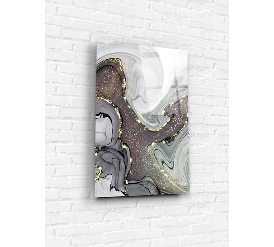 Картина на стекле ARTABOSKO серый акрил 2 40x60 WBR-05-785-04 1