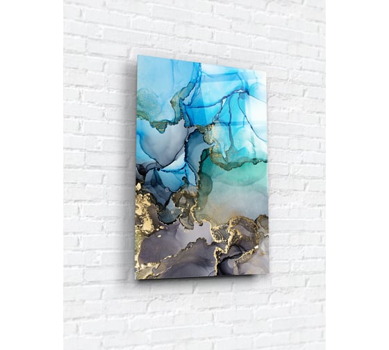 Картина на стекле ARTABOSKO сине-зеленый акрил 1 40x60 WBR-05-790-04